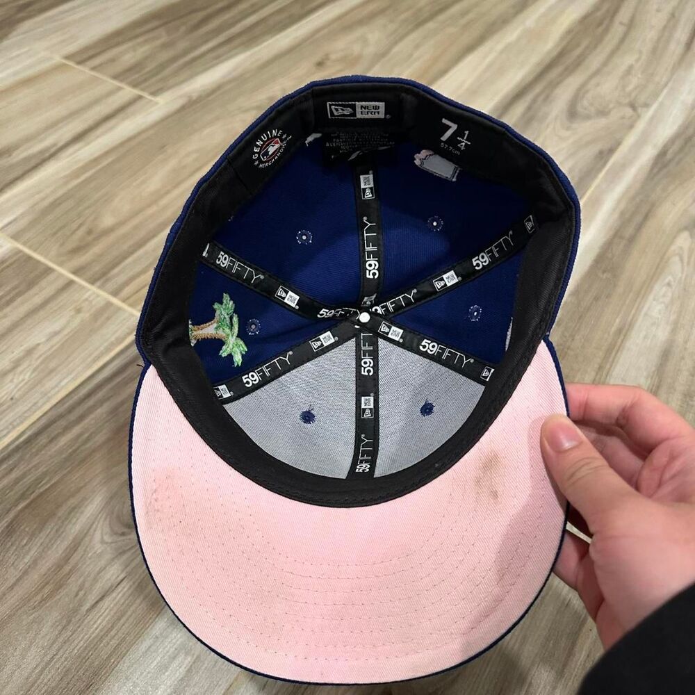 Men's Blue New Era 59Fifty LA Dodgers fitted cap 1988 world series size 7 1/4 - Picture 7 of 7